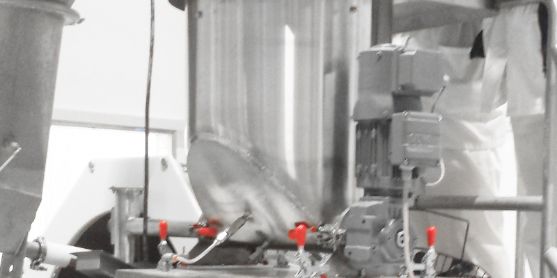 Dosing unit for continuous spice mix dosing. Hygiene model, engineered for washing with water. Equipped with Loss-in-Weight control for continuous weighed dosing.