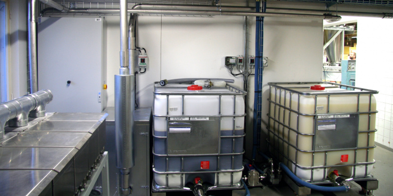 Dosing of liquid margarine and syrup in Henrikkson Bakery