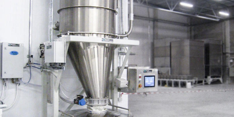 Anti-dust™ scale hopper in frozen product bakery, Nordhaus OÜ